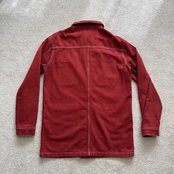 BDG Urban Outfitters Workwear Utility Chore Jacket in Rust, Burnt Red, Fall, XS - Picture 5 of 11